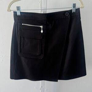 NWT Urban Revivo Black Cargo Wrap Mini Skirt Sz 6 Contemporary